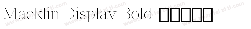 Macklin Display Bold字体转换